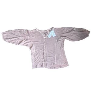 NWT Caite Rita Pink Embroidered Bohemian Cottagecore Top - Medium